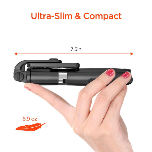 HyperGear - Vlogging Tripod & Selfie Stick In One - Black - Limolin 