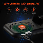 HyperGear - Wireless Charging Stand 4 In 1 Powerfold X-Ray 15W Fast Charge Phone Airpods & Watch & 1 Usb-A Port - Black - Limolin 