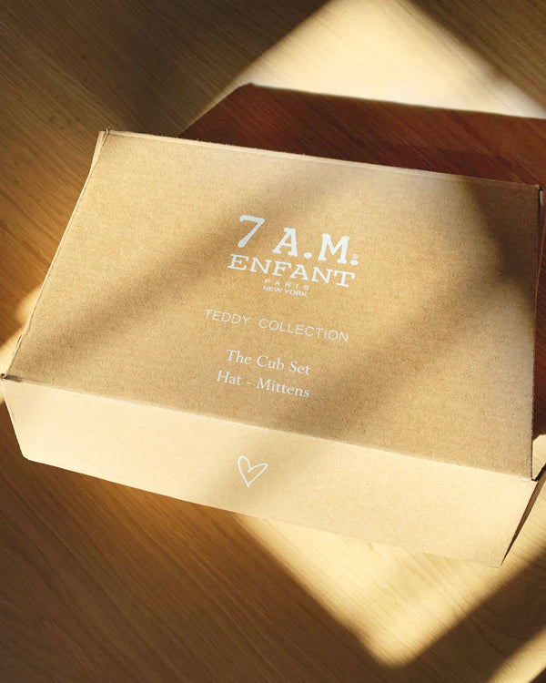 7AM - The Cub Set - Teddy | Hat & Mittens