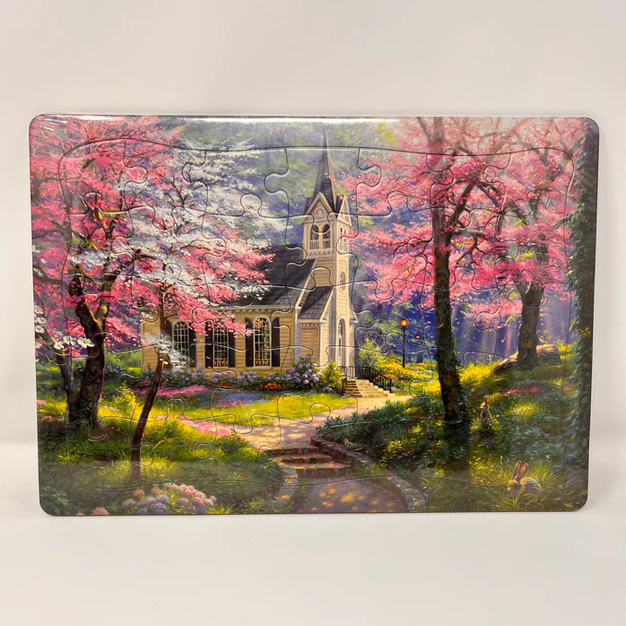 Cobble Hill - 35 Piece Tray Puzzle - Cherry Blossom Chapel