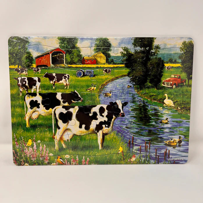 Cobble Hill - 35 Piece Tray Puzzle - Cow Stream