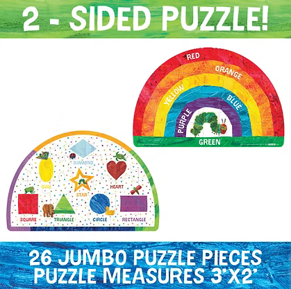 University Games - THE VERY HUNGRY CATERPILLAR 2-SIDED FLOOR PUZZLE