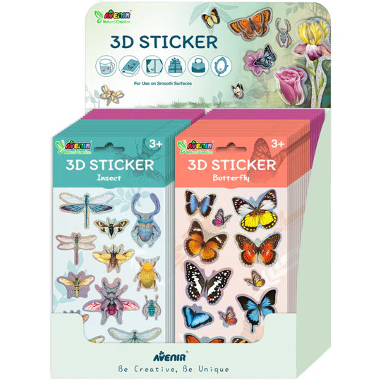 Avenir - 3D STICKER PDQ (24PCS/3 ASST) - Limolin 