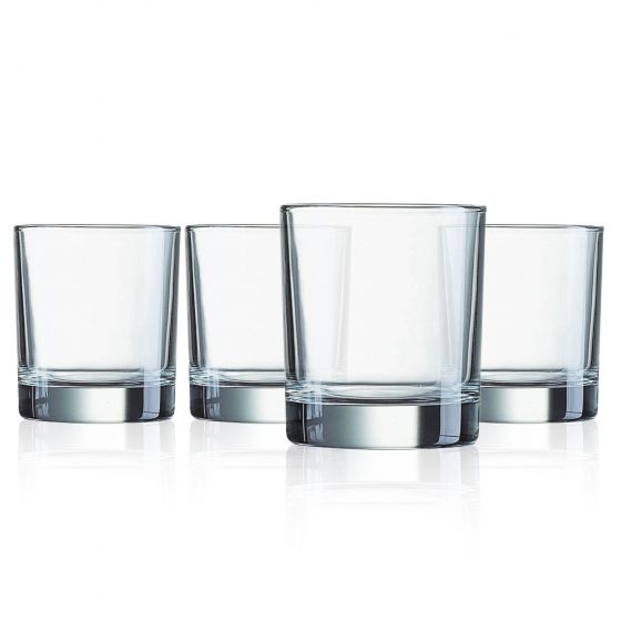 Luminarc - Islande - 4-Piece Old Fashioned Glass Set | 10 fl oz / 296 mL