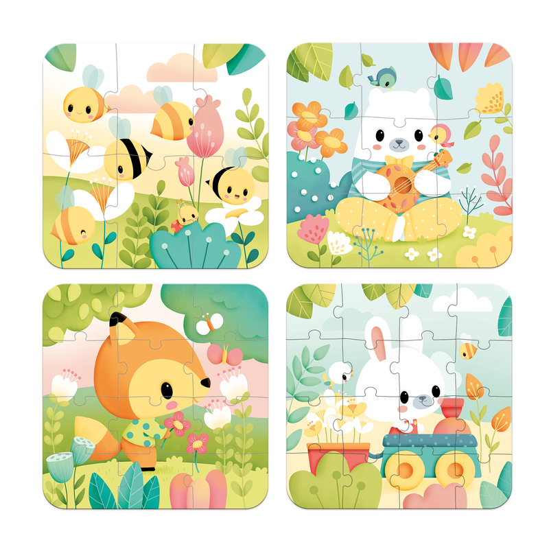 PURE: 4 PUZZLES (6-9-12-16pcs)