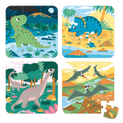4 IN 1 PROGRESSIVE PUZZLES - DINOSAURS