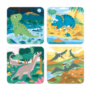 4 IN 1 PROGRESSIVE PUZZLES - DINOSAURS