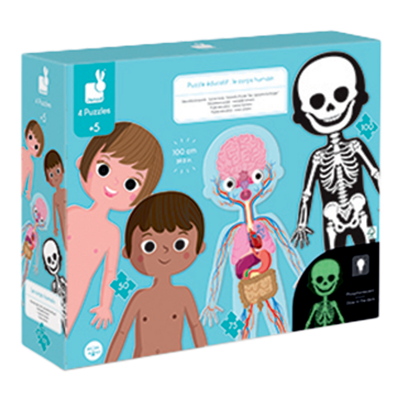 4 IN 1 EDUCATIONAL PUZZLE - HUMAN BODY