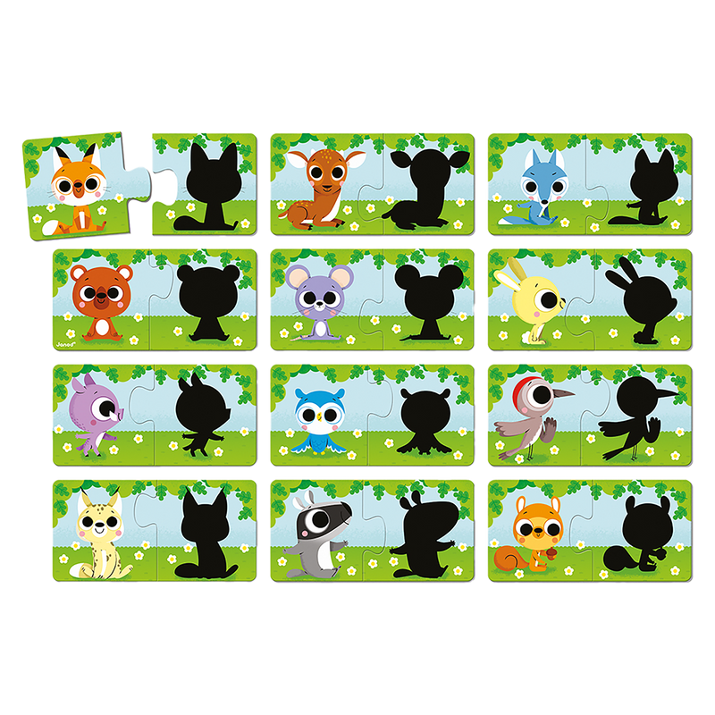 PUZZLES - ANIMALS AND THEIR SHADOW