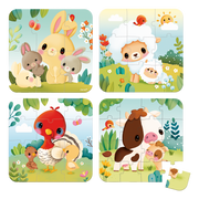 4 PROGRESSIVE PUZZLES - FARM