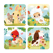 4 PROGRESSIVE PUZZLES - FARM