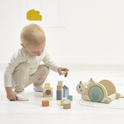 SWEET COCOON: PULL-ALONG SNAIL CUBE TROLLEY