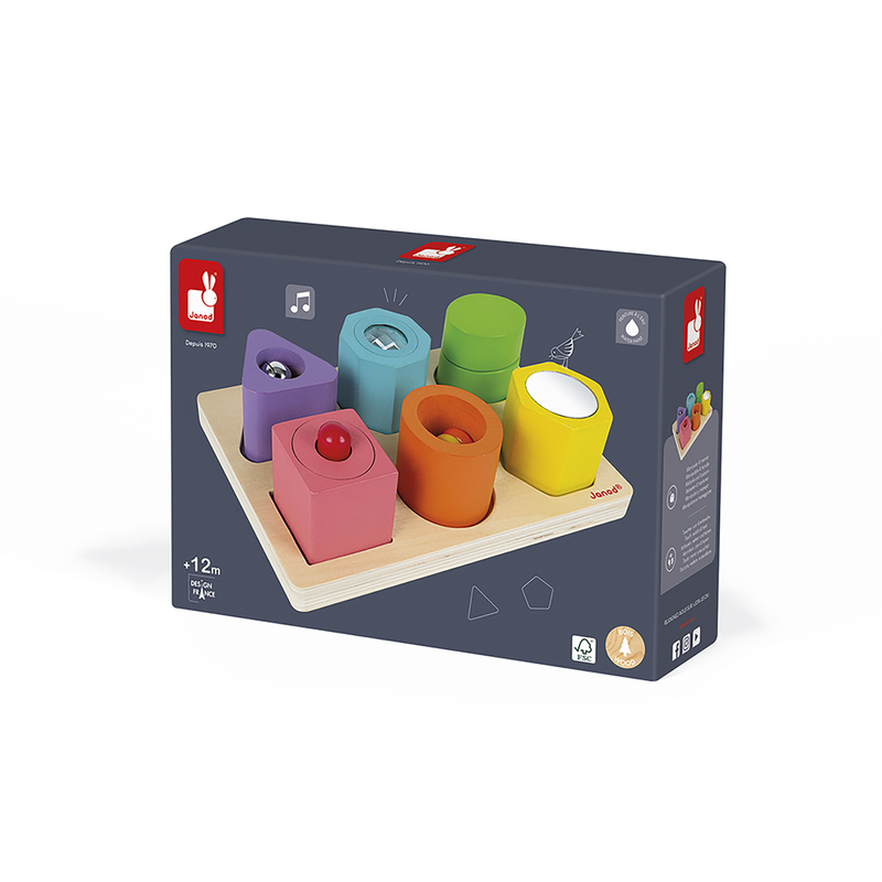IWOOD SHAPES & PUZZLE - 6 BLOCKS