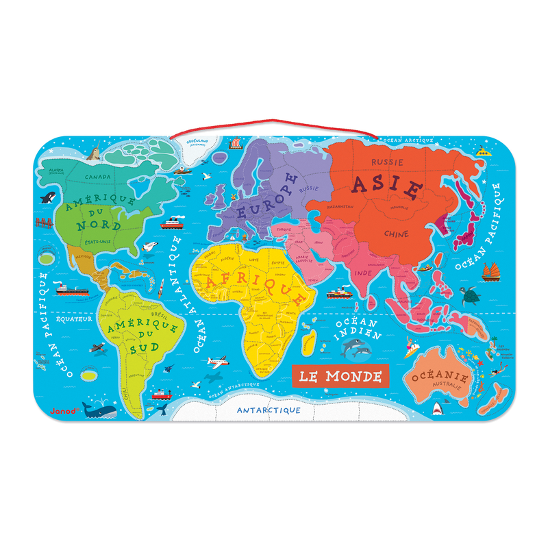 MAGNETIC WORLD PUZZLE MAP - FRENCH