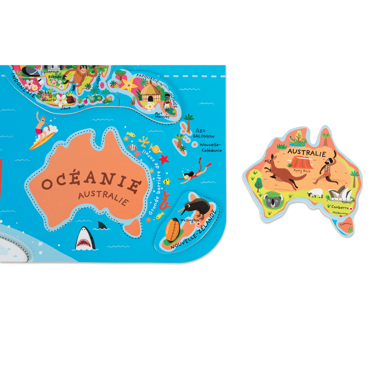 MAGNETIC WORLD PUZZLE MAP - FRENCH