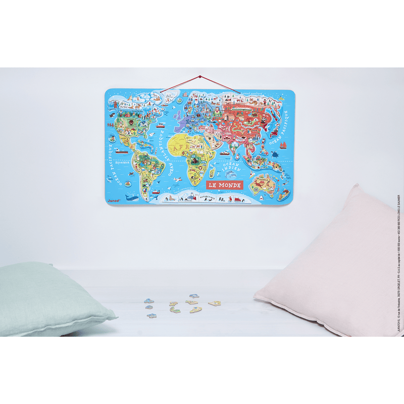 MAGNETIC WORLD PUZZLE MAP - FRENCH