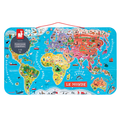MAGNETIC WORLD PUZZLE MAP - FRENCH