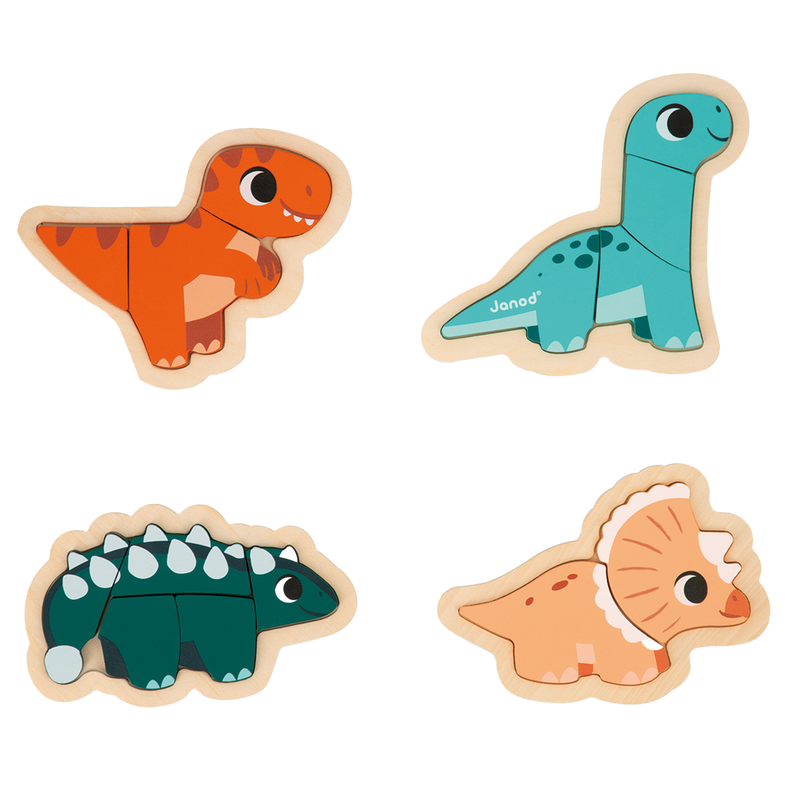 DINO - 4 PROGRESSIVE PUZZLES DINO
