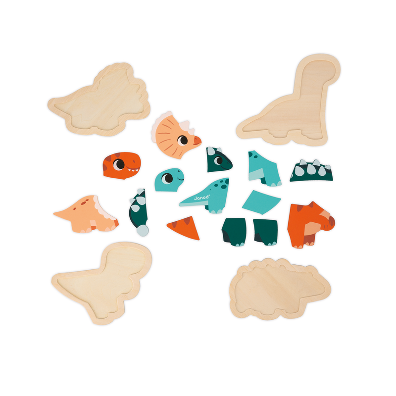 DINO - 4 PROGRESSIVE PUZZLES DINO