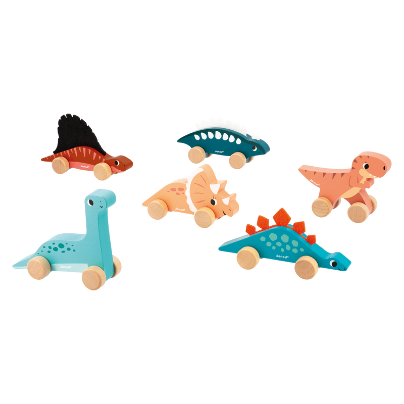 DINO - PUSH-ALONG DINOS (SOLD 6 UNITS - 6 MODELS)