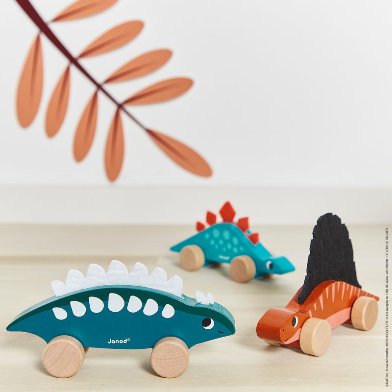 DINO - PUSH-ALONG DINOS (SOLD 6 UNITS - 6 MODELS)