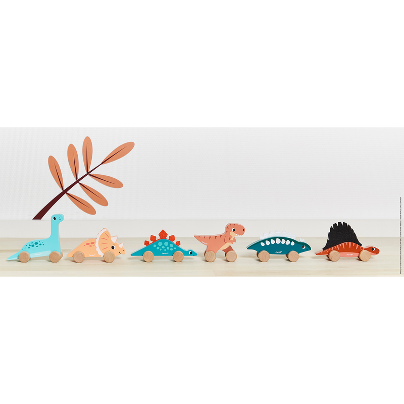 DINO - PUSH-ALONG DINOS (SOLD 6 UNITS - 6 MODELS)