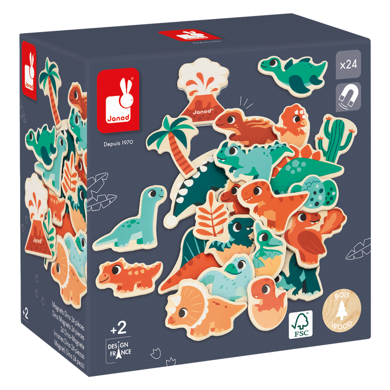 DINO - MAGNETS - 24pcs