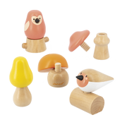 BIRDS AND MUSHROOMS SCREW TOYS
