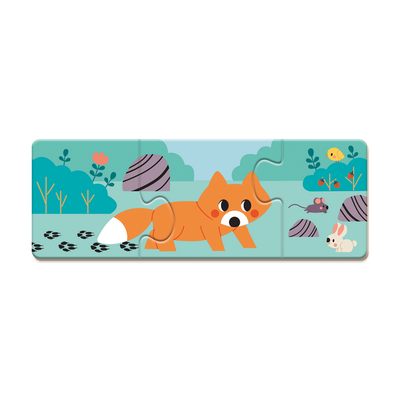 PZ3: SET 10 PUZZLES OF 3 pcs - ANIMAL FOOTPRINTS