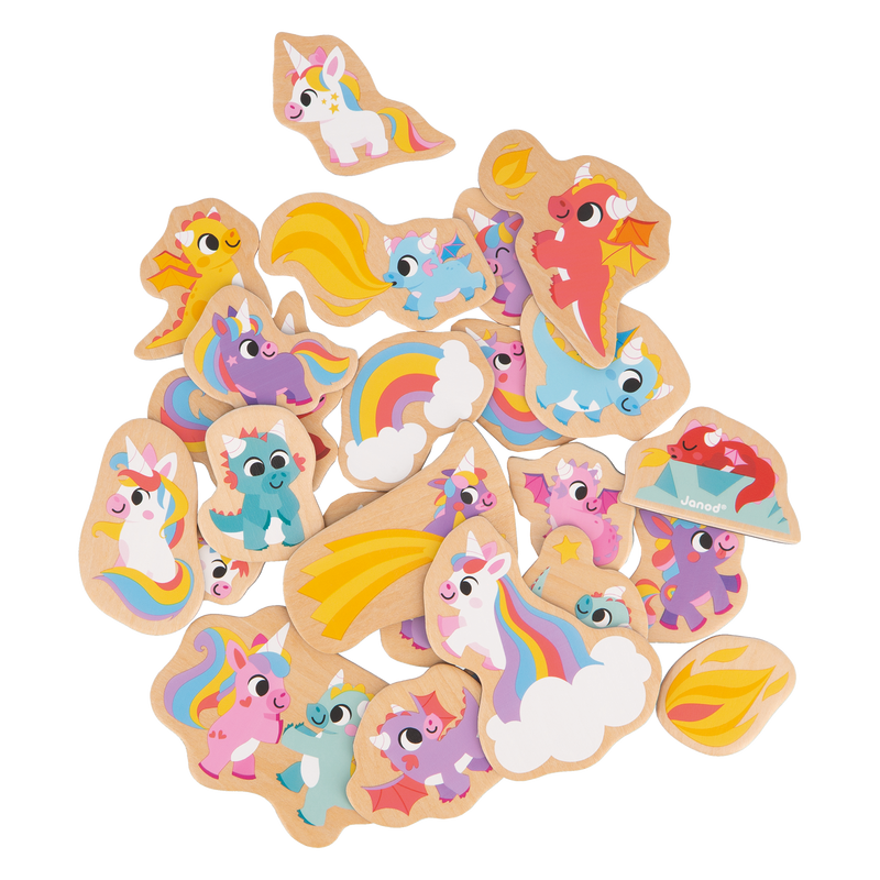 UNICORN & DRAGON MAGNETS - 24pcs
