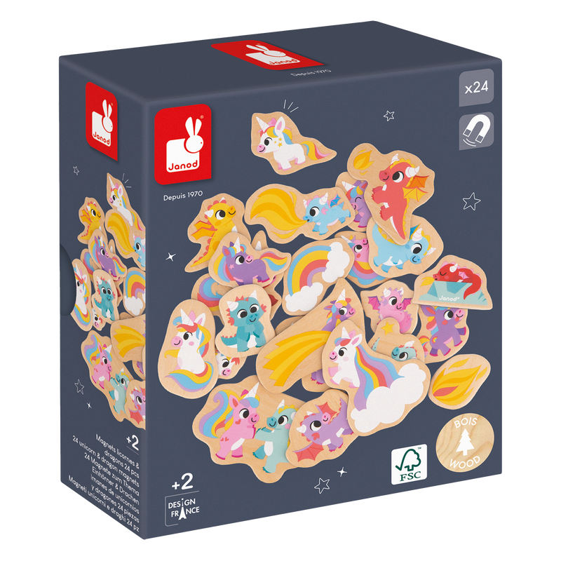 UNICORN & DRAGON MAGNETS - 24pcs