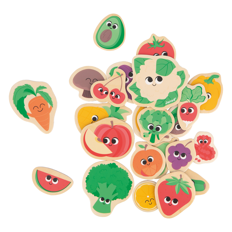 FRUIT & VEGETABLE MAGNETS - 24pcs