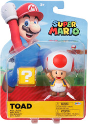 JAKKS - Nintendo Super Mario 4-Inch Poseable Figure with Power up - Limolin 