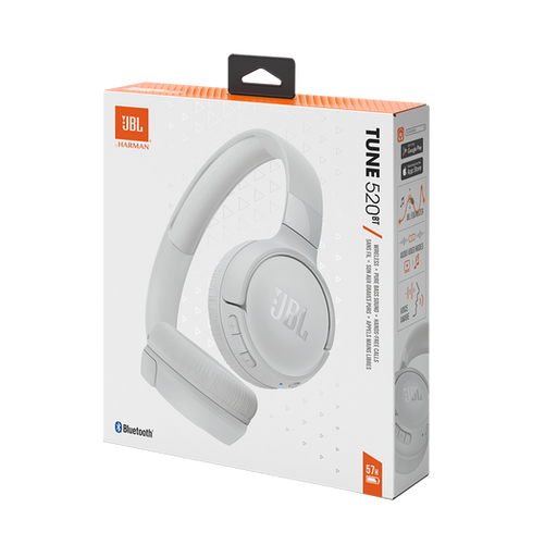 JBL - Bluetooth Headphones Tune 520BT- White - Limolin 