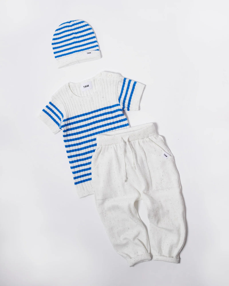 7AM - Beanie Marinière - Ribbed | Baby Knit Hat Collection for Infants and Toddlers, Soft