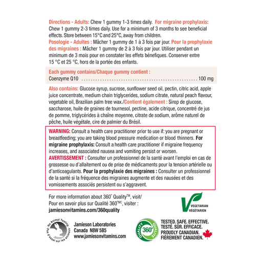 Jamieson - CoQ100 100mg Gummies - Limolin 