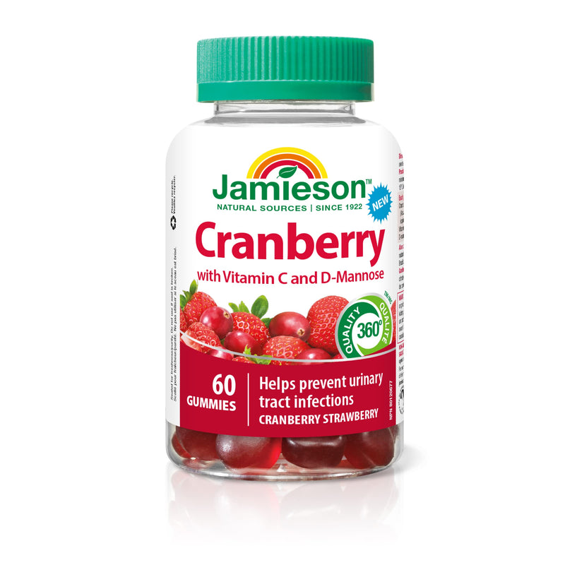 Jamieson - Cranberry with VitC & D-Mannose Gummies - Limolin 