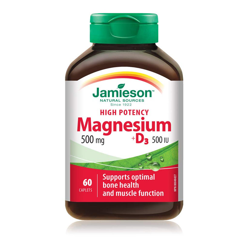 Jamieson - Magnesium 500mg + Vit D 500IU 60's - Limolin 