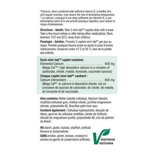 Jamieson - MegaCal Calcium 650mg 100's+20's Free - Limolin 