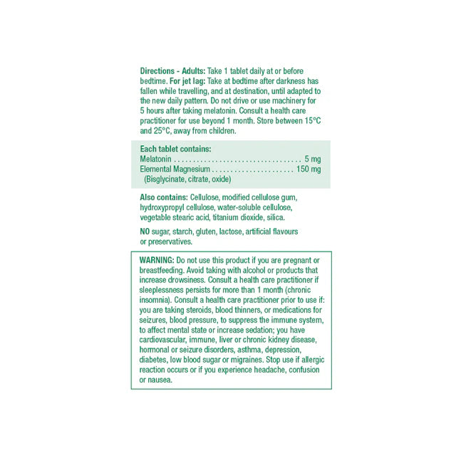 Jamieson - Melatonin 5mg + Magnesium 60's - Limolin 
