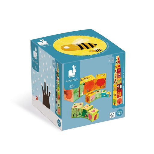 Janod - 4 Seasons - Square Stacking Pyramid - Limolin 