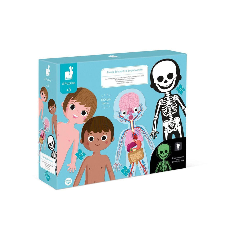 Janod - 4in 1 Educational Puzzle - Human Body - Limolin 