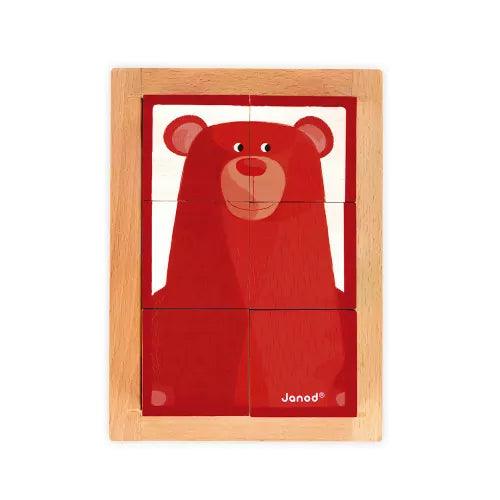 Janod - 6 Forest Blocksin Wooden Box - Limolin 