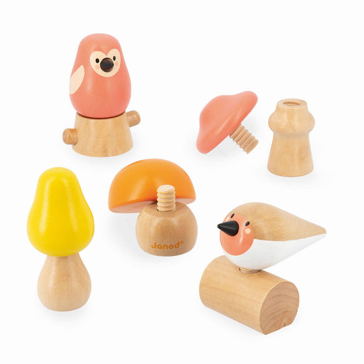 Janod - Birds and Mushrooms Screw Toys - Limolin 
