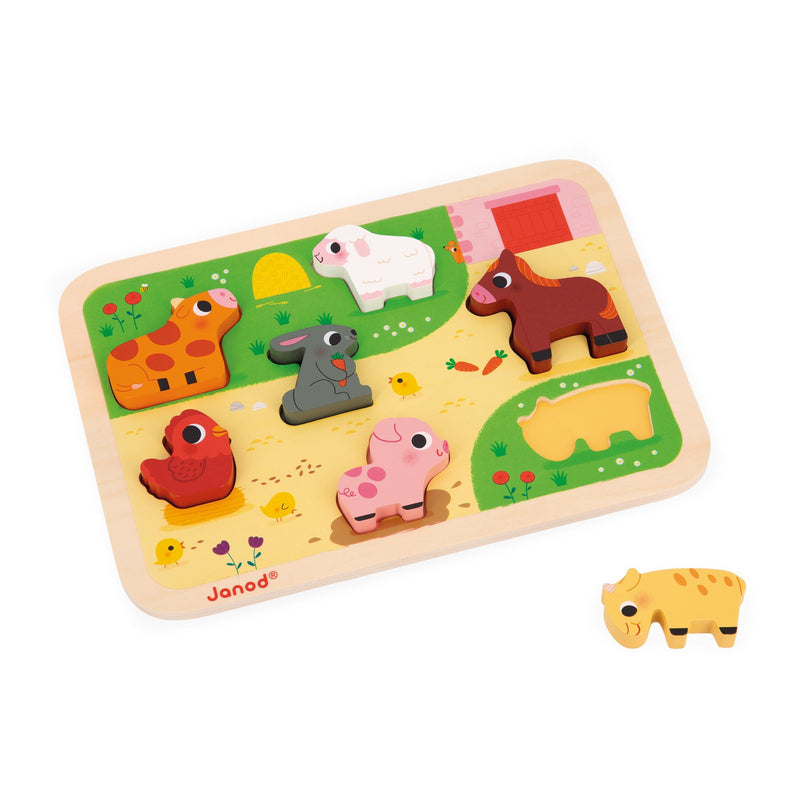 Janod - Chunky Farm Puzzle 7 pieces - Limolin 