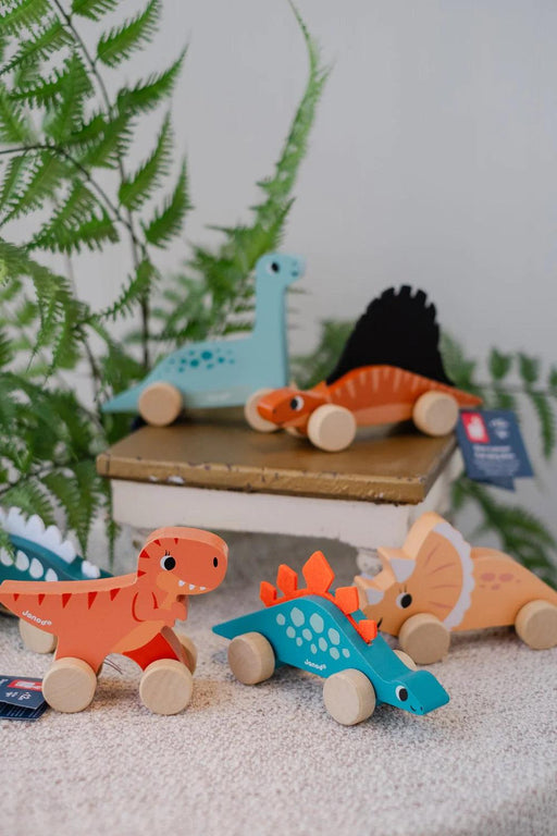 Janod - Dino - Push - Along Dinos- Assorted - Limolin 