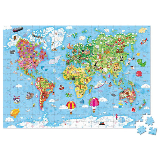 Janod - Giant World Map (300-Piece Jigsaw Puzzle) - Limolin 