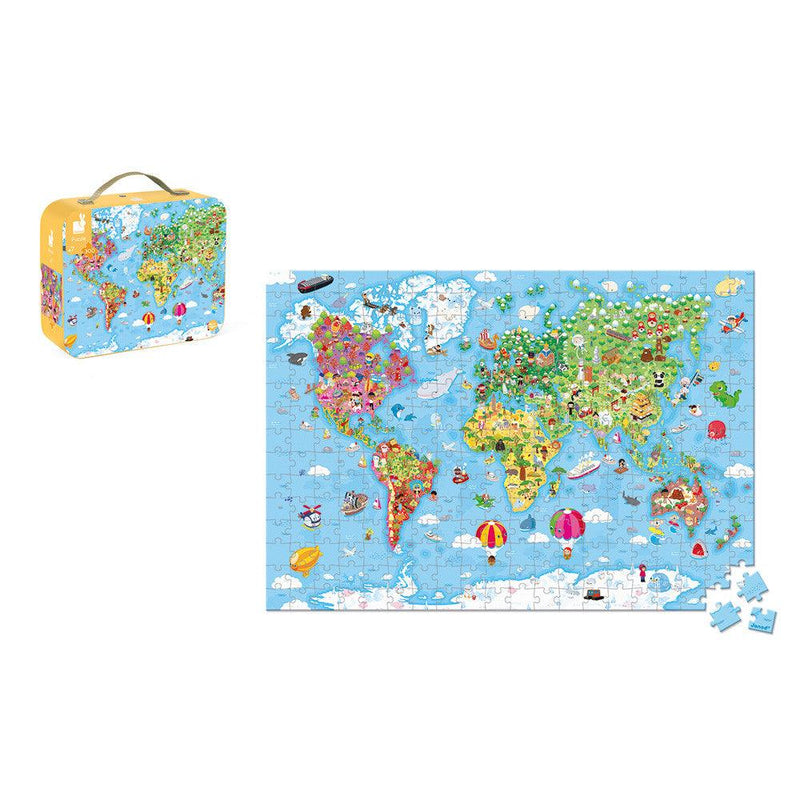 Janod - Giant World Map (300-Piece Jigsaw Puzzle) - Limolin 