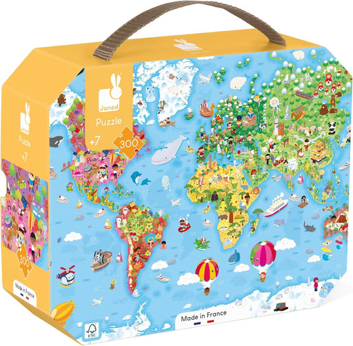 Janod - Giant World Map (300-Piece Jigsaw Puzzle) - Limolin 