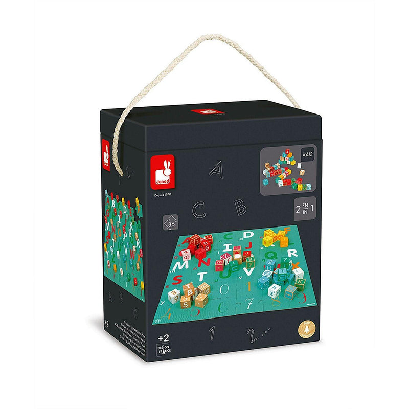 Janod - Kubi X40 Blocks Letters & Numbers - Limolin 